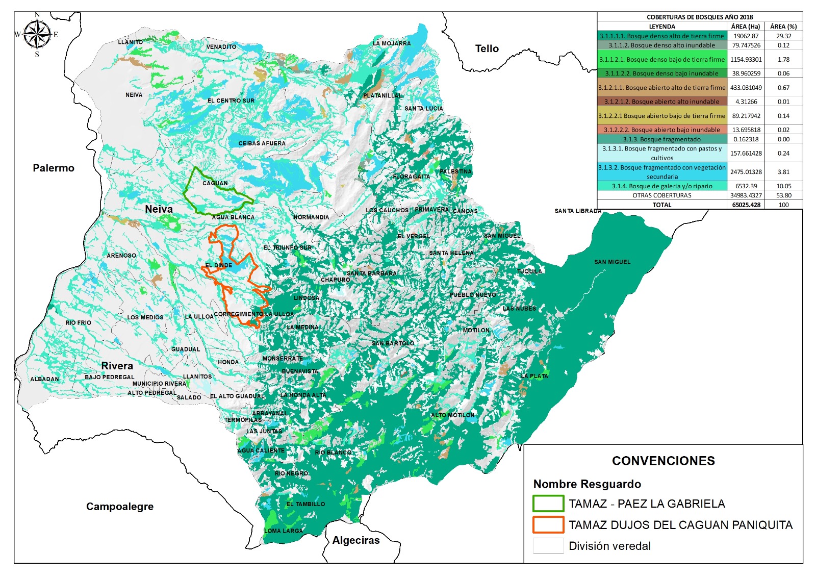 Cobertura bosques 2018